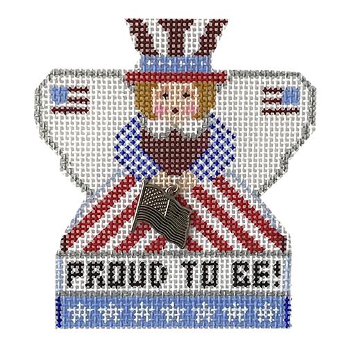 Proud American Mini Angel Painted Canvas Painted Pony Designs  - 1