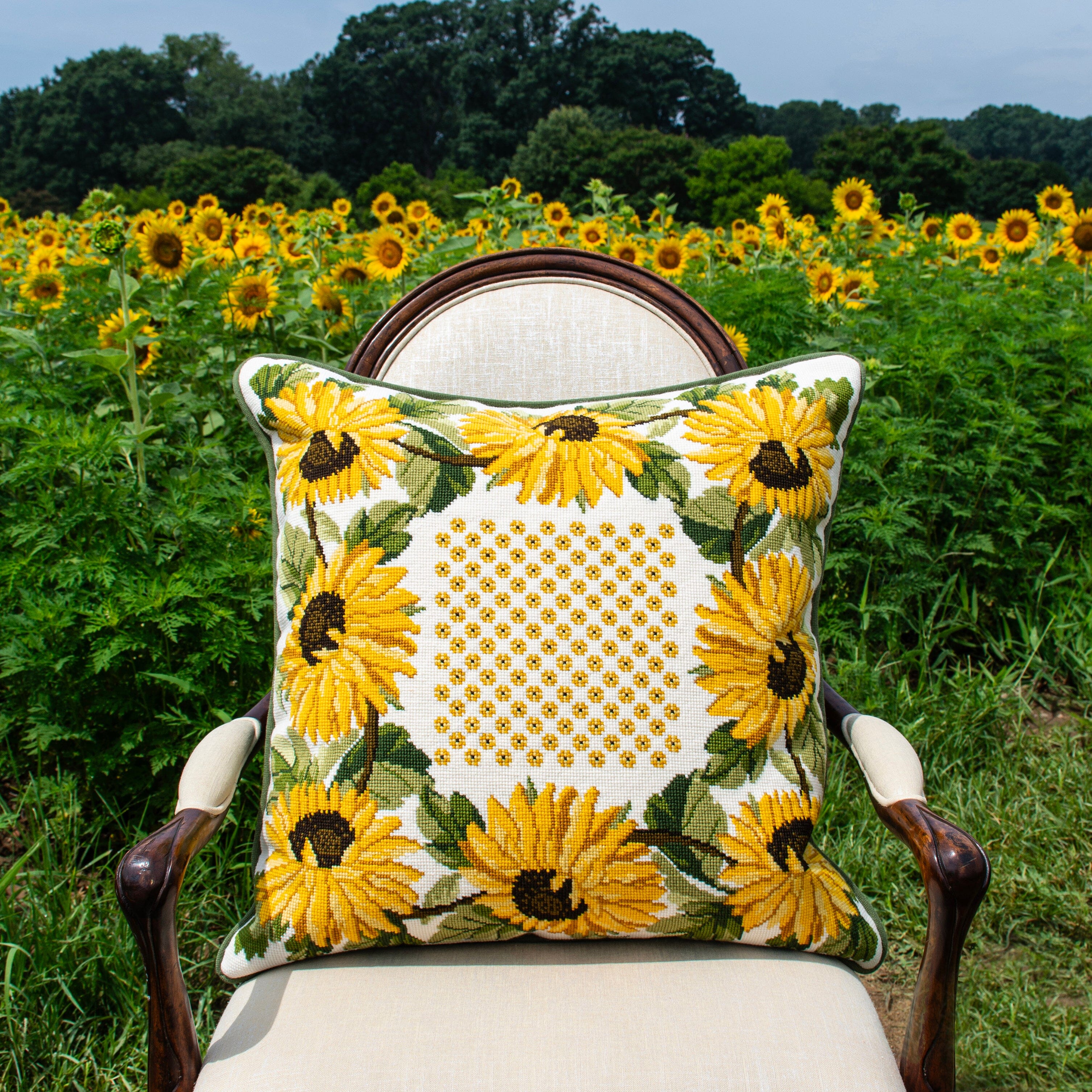 Provençal Sunflower Needlepoint Kit Kits Elizabeth Bradley Design 
