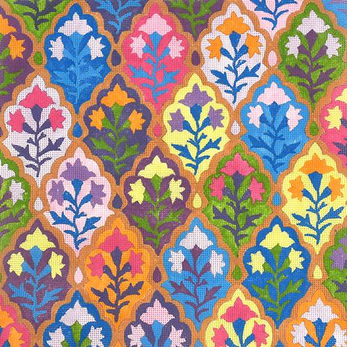Pucci Series: Arabesque Painted Canvas Julie Mar Needlepoint Designs 
