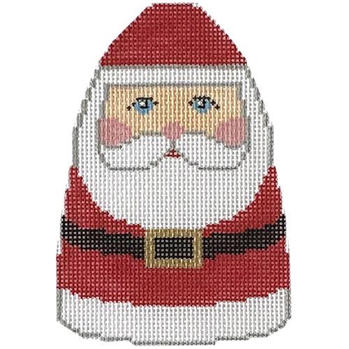 Pudgy Santa Ornament Painted Canvas Labors of Love Needlepoint  - 1