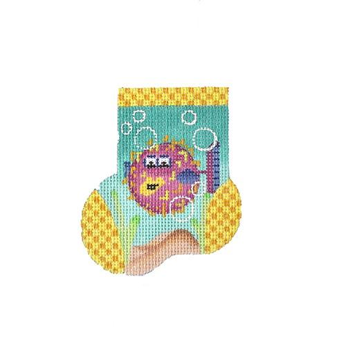 Puff Daddy Fish Mini Sock Painted Canvas a. bradley 