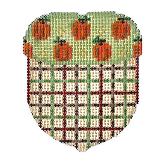 Pumpkin Cap/Tattersall Acorn Painted Canvas Associated Talents 
