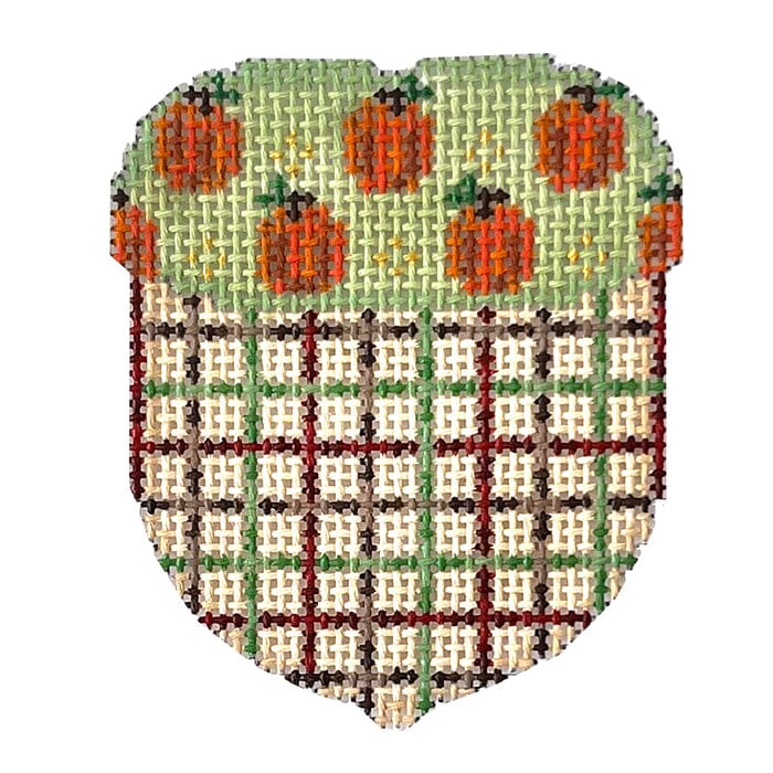 Pumpkin Cap/Tattersall Acorn Painted Canvas Associated Talents 
