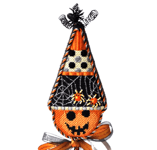 Pumpkin Cones   Spider Webs with Stitch Guide Painted Canvas Kirk & Bradley 
