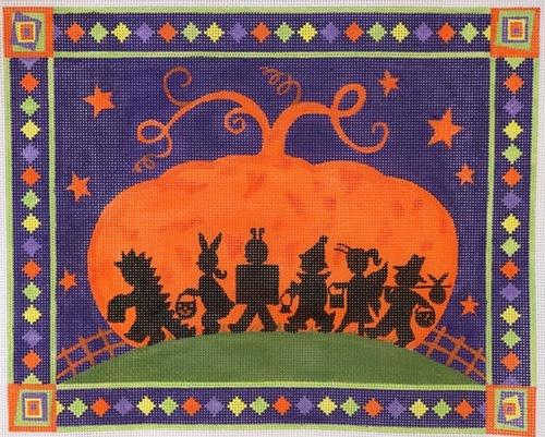 Pumpkin Moon Painted Canvas Love You More  - 1