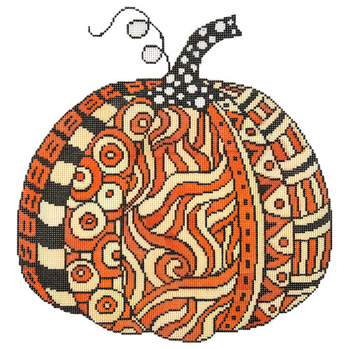 Pumpkin Multi Print Painted Canvas A Stitch in Time  - 1