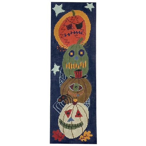 Pumpkin Totem Painted Canvas All About Stitching/The Collection Design 