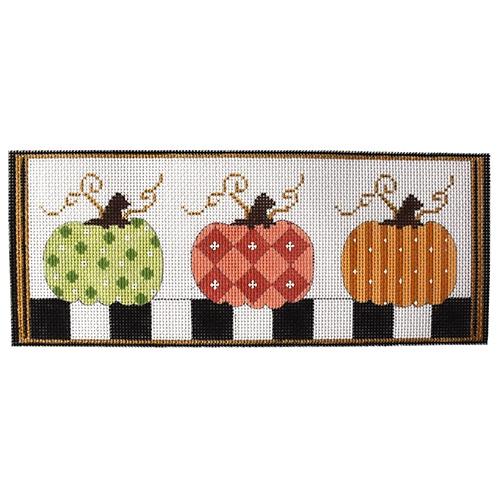 Pumpkins in a Row Painted Canvas Alice Peterson Company 