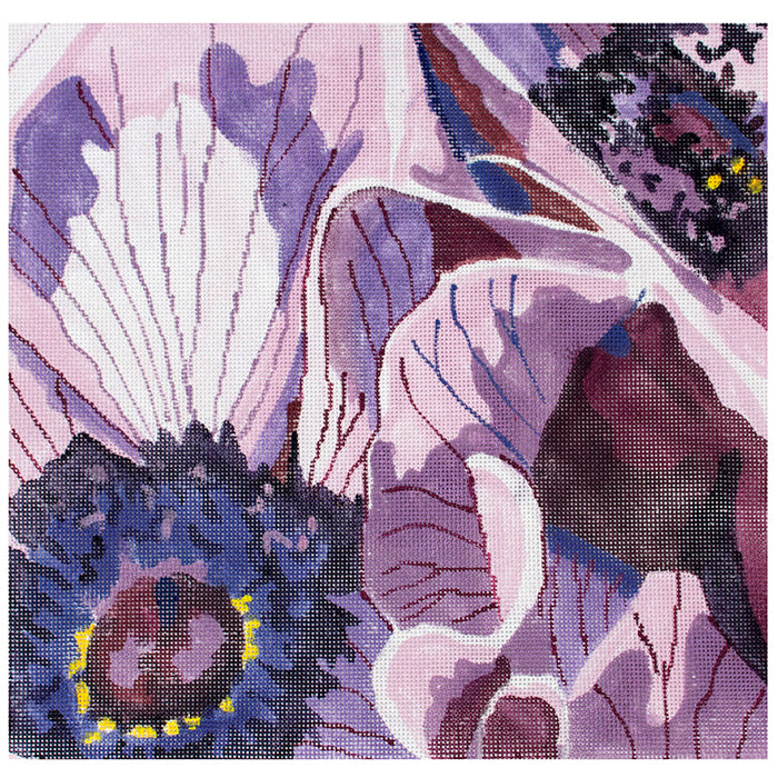 Purple Anemones JS Painted Canvas Jean Smith  - 1