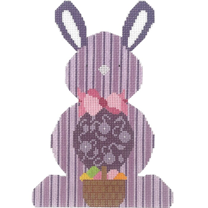 Purple Bunny Painted Canvas NeedleDeeva  - 1