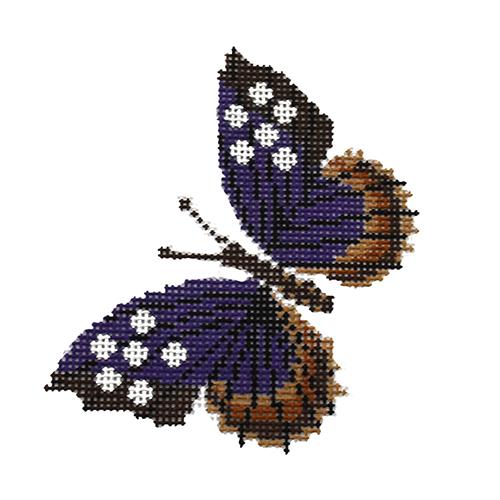 Purple Butterfly Ornament Painted Canvas Charley Harper  - 1