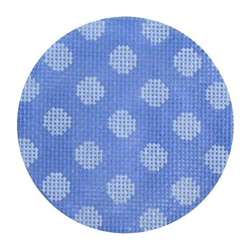 Purple Dots Round Painted Canvas Kate Dickerson Needlepoint Collections  - 1