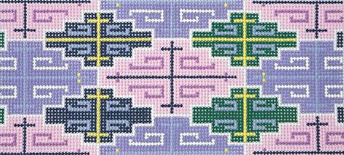 Purple Geometric Painted Canvas Lee's Needle Art Inc.  - 1