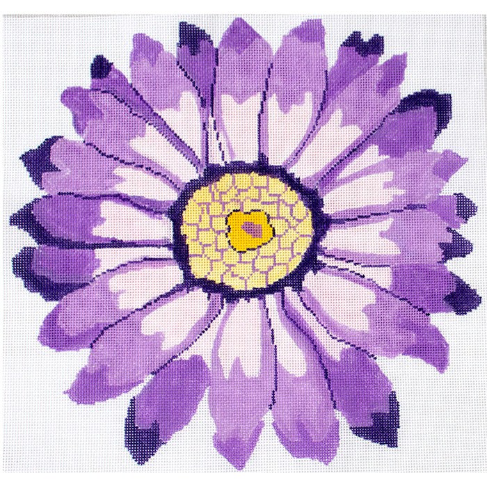 Purple Gerber Daisy JS Painted Canvas Jean Smith  - 1