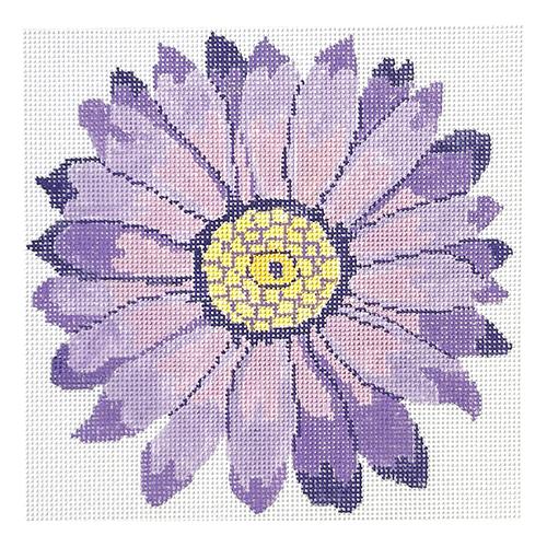 Purple Gerber Daisy Painted Canvas Jean Smith  - 1