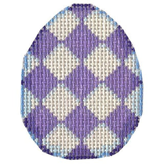 Purple Harlequin Mini Egg Painted Canvas Associated Talents 
