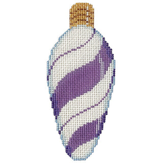 Purple Peppermint Swirl Light Bulb Painted Canvas Associated Talents 
