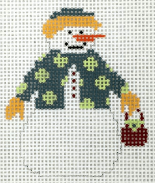Purse Snowman Painted Canvas Pippin  - 1