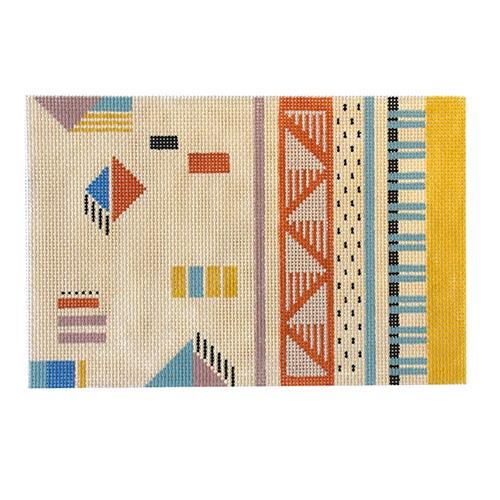 Puzzle Geometric Clutch Painted Canvas Audrey Wu Designs 