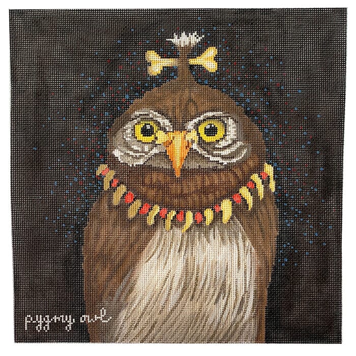 Pygmy Owl Painted Canvas CBK Needlepoint Collections 
