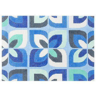 Quatrefoil Clutch Painted Canvas Kirk & Bradley 
