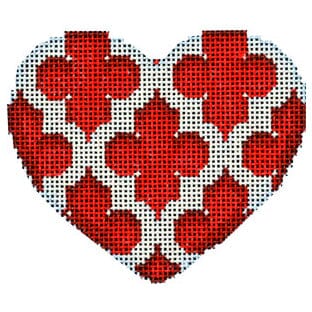 Quatrefoil Heart/Red Painted Canvas Associated Talents 