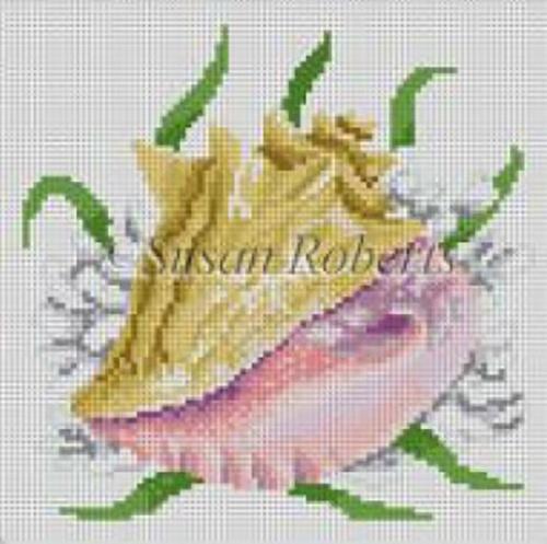 Queen Conch Painted Canvas Susan Roberts Needlepoint Designs, Inc.  - 1