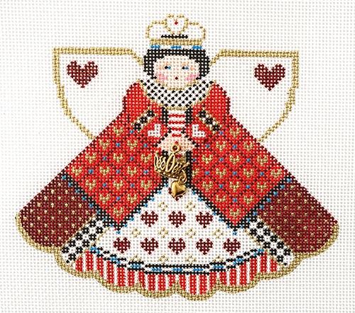 Queen of Hearts Angel Painted Canvas Painted Pony Designs  - 1