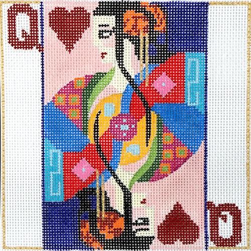 Queen of Hearts Painted Canvas Melissa Prince Designs  - 1
