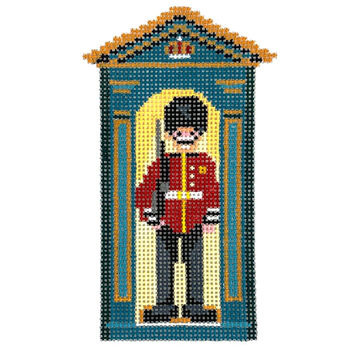 Queen's Guard   London Series Painted Canvas Blue Ridge Stitchery  - 1
