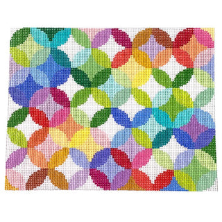 Quilt Rings Clutch Painted Canvas Elizabeth Crane Swartz Designs 
