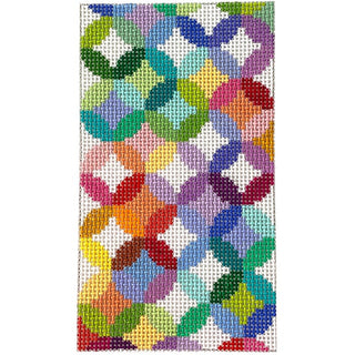 Quilt Rings Eyeglass Case Painted Canvas Elizabeth Crane Swartz Designs 
