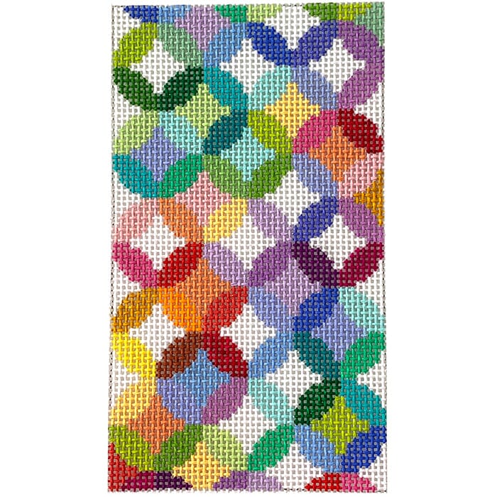 Quilt Rings Eyeglass Case Painted Canvas Elizabeth Crane Swartz Designs 

