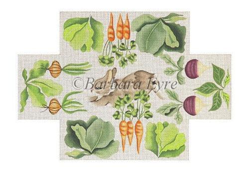 Rabbit in Vegetables Brick Cover Painted Canvas Susan Roberts Needlepoint Designs, Inc. 