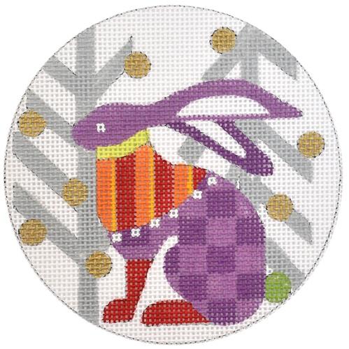 Rabbit Ornament Painted Canvas Melissa Prince Designs 
