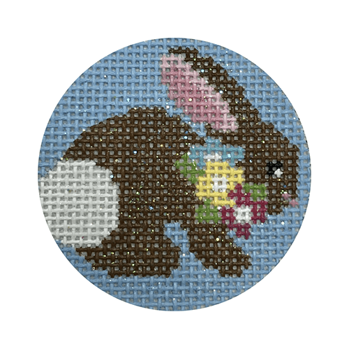 Rabbit Round Painted Canvas Funda Scully 