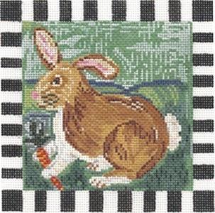 Rachel Rabbit Painted Canvas Cooper Oaks Design 