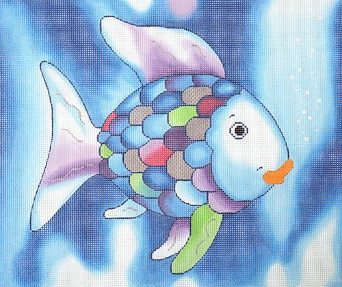 Rainbow Fish 1 Painted Canvas Lee's Needle Art Inc.  - 1