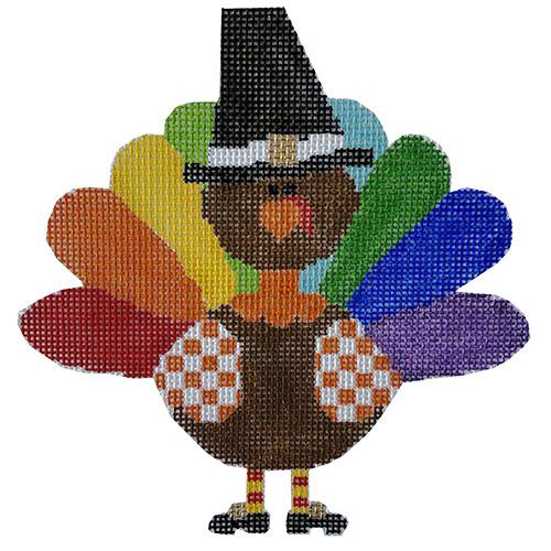 Rainbow Gobbler with Stitch Guide Painted Canvas The Princess & Me  - 1