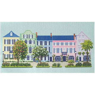 Rainbow Row Pillow Kit on 13 Kits Needlepoint To Go 
