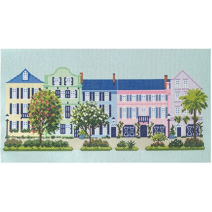 Rainbow Row Pillow Kit on 13 Kits Needlepoint To Go 
