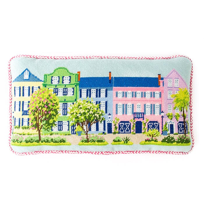 Rainbow Row Pillow Kit on 13 Kits Needlepoint To Go 
