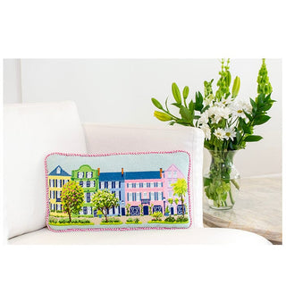 Rainbow Row Pillow Kit on 13 Kits Needlepoint To Go 
