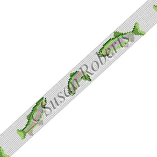 Rainbow Trout Belt Painted Canvas Susan Roberts Needlepoint Designs, Inc.  - 1