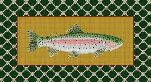 Rainbow Trout Painted Canvas Susan Roberts Needlepoint Designs, Inc.  - 1