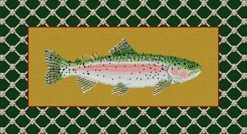 Rainbow Trout Painted Canvas Susan Roberts Needlepoint Designs, Inc. 