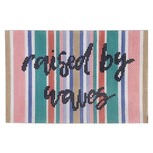 Raised by Waves on 13 mesh Painted Canvas KCN Designers 
