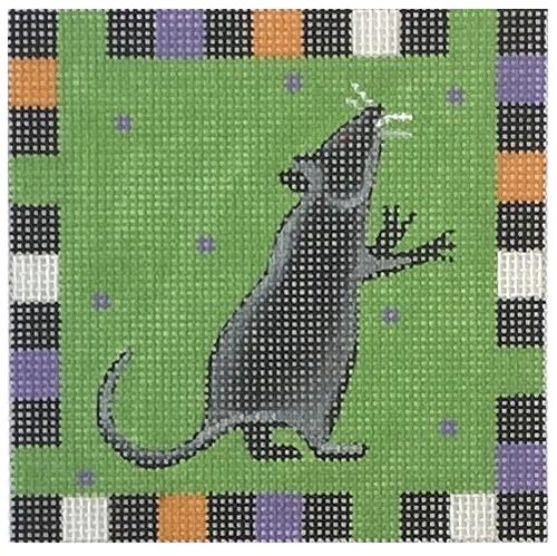 Rat Ornament Painted Canvas Pepperberry Designs  - 1
