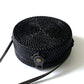 Rattan Round Purse - Black Accessories Planet Earth Leather 