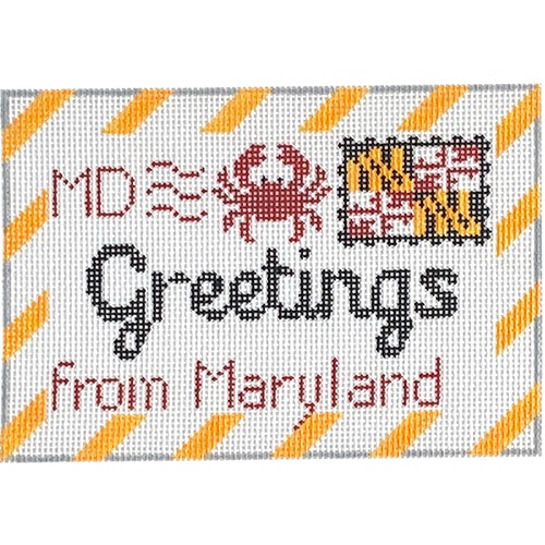 RD Maryland Letter Painted Canvas Rachel Donley 